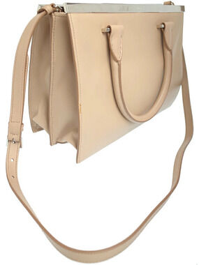 Prada adjustable Tote Beige Tan zip strap Galleria double Bag Tan